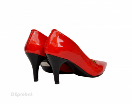 Feud Substantial Personification Pantofi stiletto rosii lacuiti dama eleganti din piele naturala cod P332R
