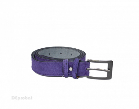 Curea piele intoarsa mov (latime 3,3 cm) - Curea mov piele naturala C162