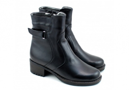 Ghete dama casual-elegante negre din piele naturala cod G34N