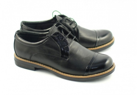Pantofi dama negri casual-eleganti din piele naturala cod P75NLB Natasha