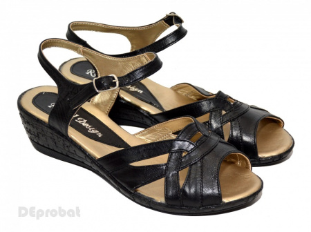 Sandale dama piele naturala negre cod S13