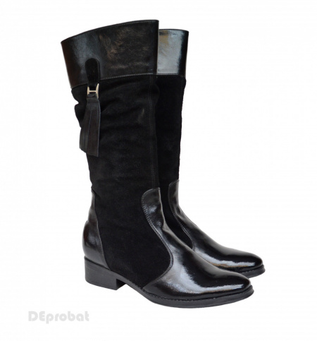 Cizme dama negre din piele naturala cod LSSG333 - LICHIDARE STOC