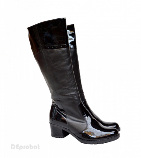 Cizme dama negre din piele naturala cod LSG327 - LICHIDARE STOC