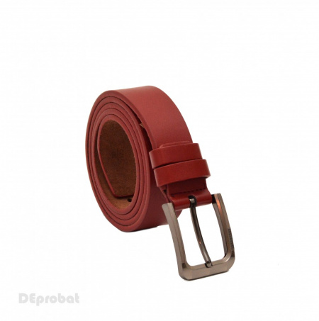 Curea piele naturala casual-eleganta grena (latime 3,3 cm) - Curea grena piele C39GRE
