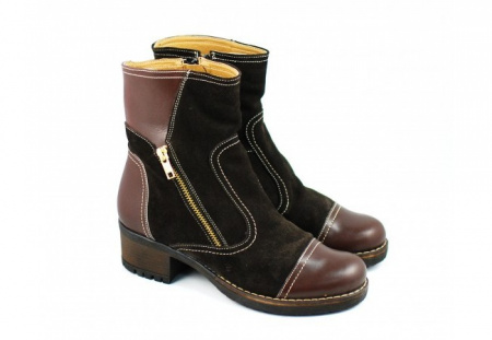 Ghete dama casual-elegante maro din piele naturala cod G36M
