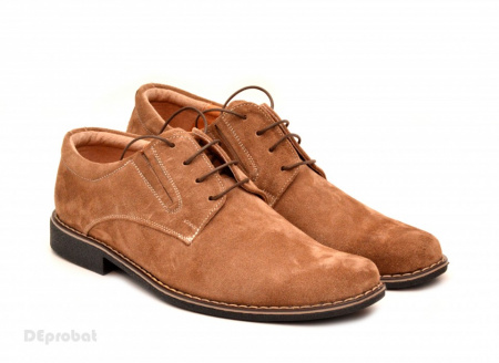 Pantofi capucino barbati piele naturala velur casual-office - cod P121