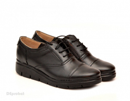 Pantofi dama negri casual-eleganti din piele naturala cod P47N