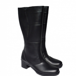 Cizme dama negre din piele naturala cod G621