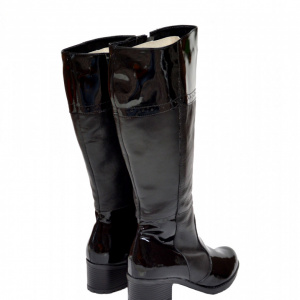 Cizme dama negre din piele naturala cod LSG327 - LICHIDARE STOC