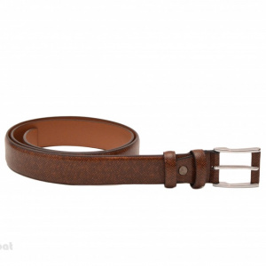 Curea piele naturala casual-eleganta maro (latime 3,3 cm) - Curea maro piele C55MI