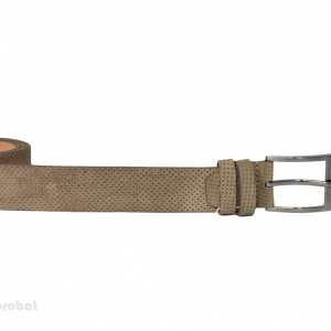 Curea piele naturala intoarsa bej (latime 3,5 cm) - Made in Romania C143