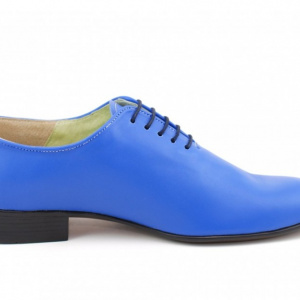 Pantofi barbatesti albastri piele naturala casual-eleganti cod P65A - Editie de LUX