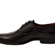 Pantofi barbatesti negri lucrati manual piele naturala cod P154N - Editie de LUX