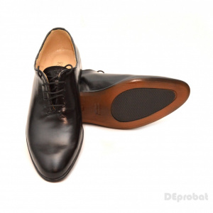 Pantofi barbati piele naturala negri casual-eleganti cod P65N - LICHIDARE STOC 39