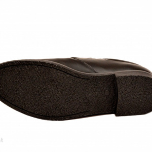 Pantofi barbati piele naturala negri casual-eleganti cu elastic cod P132