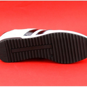 Pantofi sport dama piele naturala alb cu negru cod P86 - Made in Romania