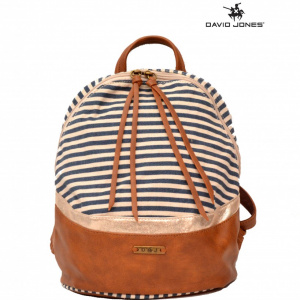 Rucsac dama original David Jones 5744-3DBLUE - Model de primavara cu material panzat