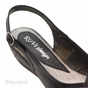 Sandale dama negre din piele naturala cod S22