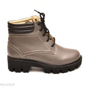 Bocanci dama piele naturala Gri sport-casual cod BOC12 - Made in Romania