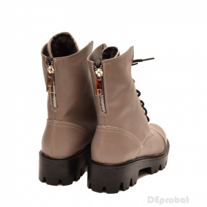 Bocanci gri dama piele naturala sport-casual cod BOC14GRI - Made in Romania