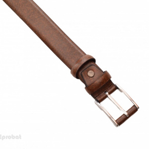 Curea piele naturala casual-eleganta maro (latime 3,3 cm) - Curea maro piele C55MI