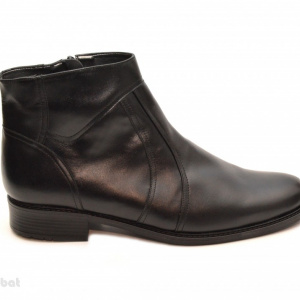Ghete barbati piele naturala Negre casual-elegante cu fermoar cod G25
