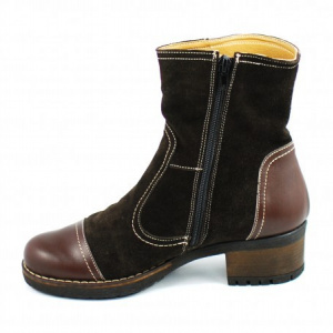 Ghete dama casual-elegante maro din piele naturala cod G36M