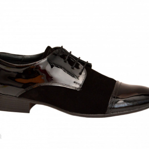 Pantofi barbati piele naturala negri casual-eleganti cod P169N - Editie de LUX