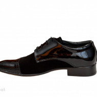 Pantofi barbati piele naturala negri casual-eleganti cod P169N - LICHIDARE STOC 41