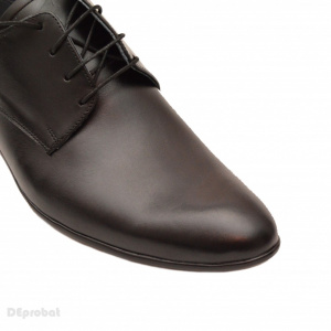 Pantofi barbati piele naturala negri casual-eleganti cod P76N - Editie de LUX
