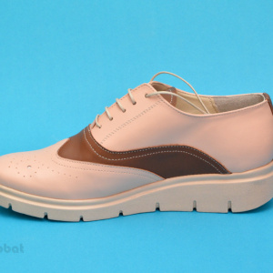 Pantofi dama bej casual-eleganti din piele naturala cod P174