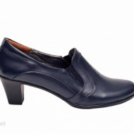 Pantofi dama eleganti bleumarin din piele naturala cod P138 - LICHIDARE STOC 36, 37