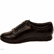 Pantofi dama negri cu siret elastic din piele naturala cod P184N - LICHIDARE STOC 40