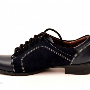 Pantofi dama piele naturala negri cu siret cod P95N - LICHIDARE STOC 39