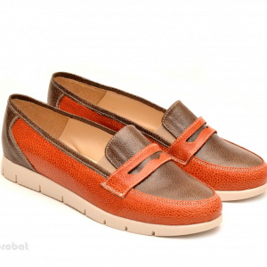 Pantofi dama sport-casual din piele naturala cu elastic cod P107