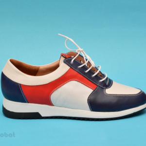 Pantofi dama sport-casual din piele naturala cu siret cod P130