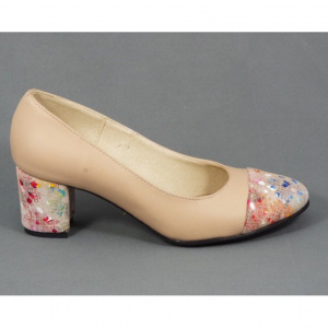Pantofi eleganti dama bej din piele naturala cod P325
