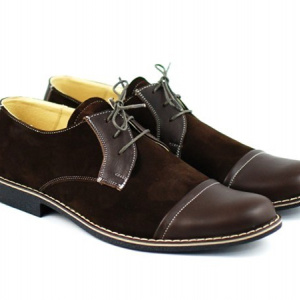 Pantofi maro barbati piele naturala casual-office - cod P85M