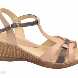 Sandale dama bej din piele naturala cod S25