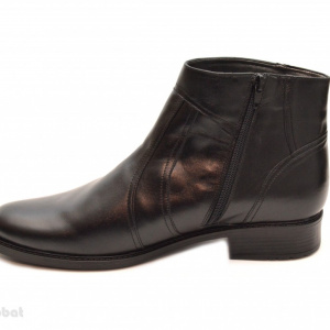 Ghete barbati piele naturala Negre casual-elegante cu fermoar cod G25