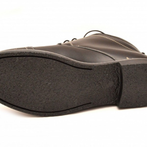Ghete barbati piele naturala Negre casual-elegante cu siret cod G12