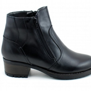 Ghete dama casual-elegante negre din piele naturala cod G33N