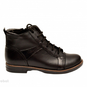 Ghete negre dama casual-elegante din piele naturala cod G44