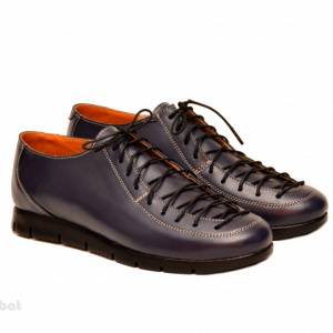 Pantofi dama bleumarin casual-eleganti din piele naturala cod P179BL