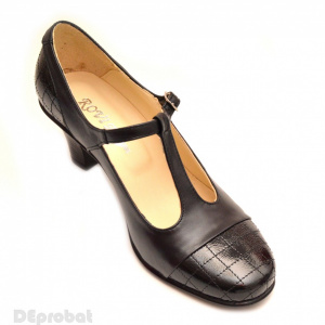 Pantofi dama din piele naturala negri cod P58 - Made in Romania