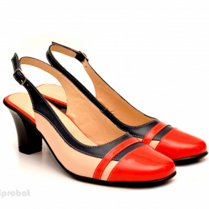 Pantofi dama eleganti din piele naturala cu toc de 7 cm cod P116