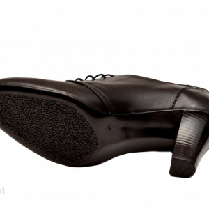 Pantofi dama eleganti negri din piele naturala cu toc 7 cm cod P136