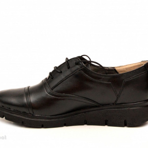 Pantofi dama negri casual-eleganti din piele naturala cod P47N