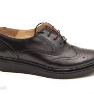 Pantofi dama negri casual-eleganti din piele naturala Oxford Black cod P60
