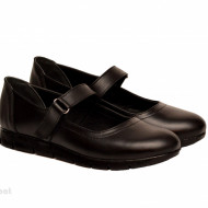 Pantofi dama negri cu bareta din piele naturala cod P180N - LICHIDARE STOC 36, 39